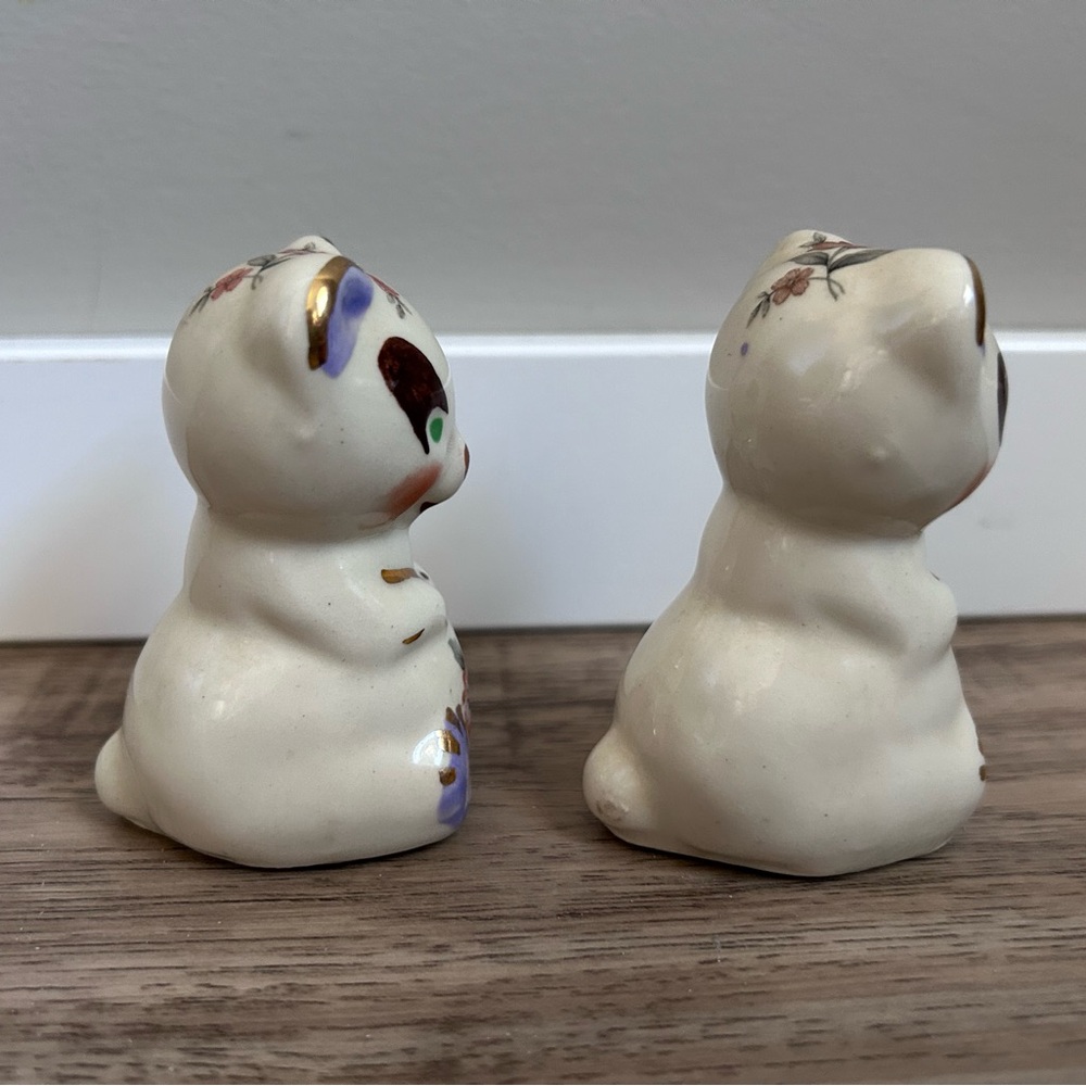 vintage 1940’s ceramic panda bear figurines Shawnee Pottery miniature bear - Picture 5 of 9